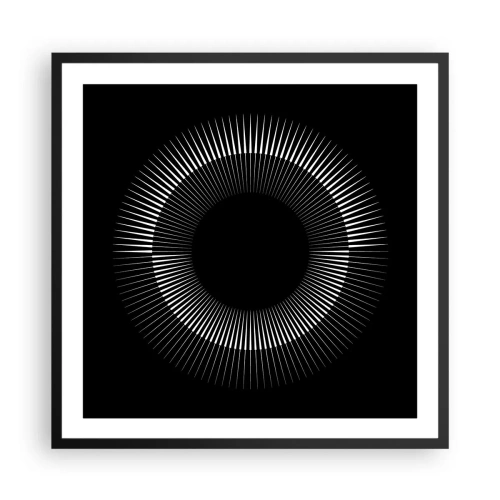 Poszter fehér keretben - Fekete Nap - 60x60 cm