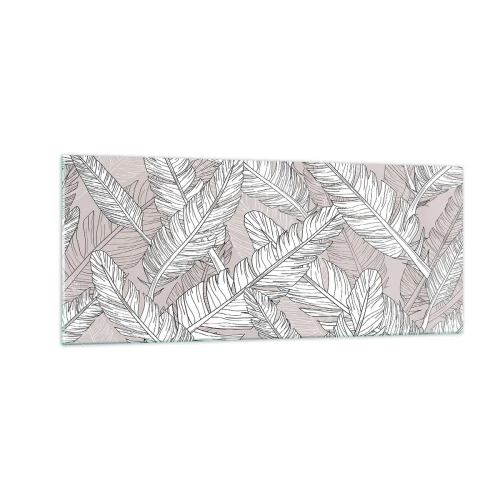 Üveg kép - Tollas kavarodás - 100x40 cm