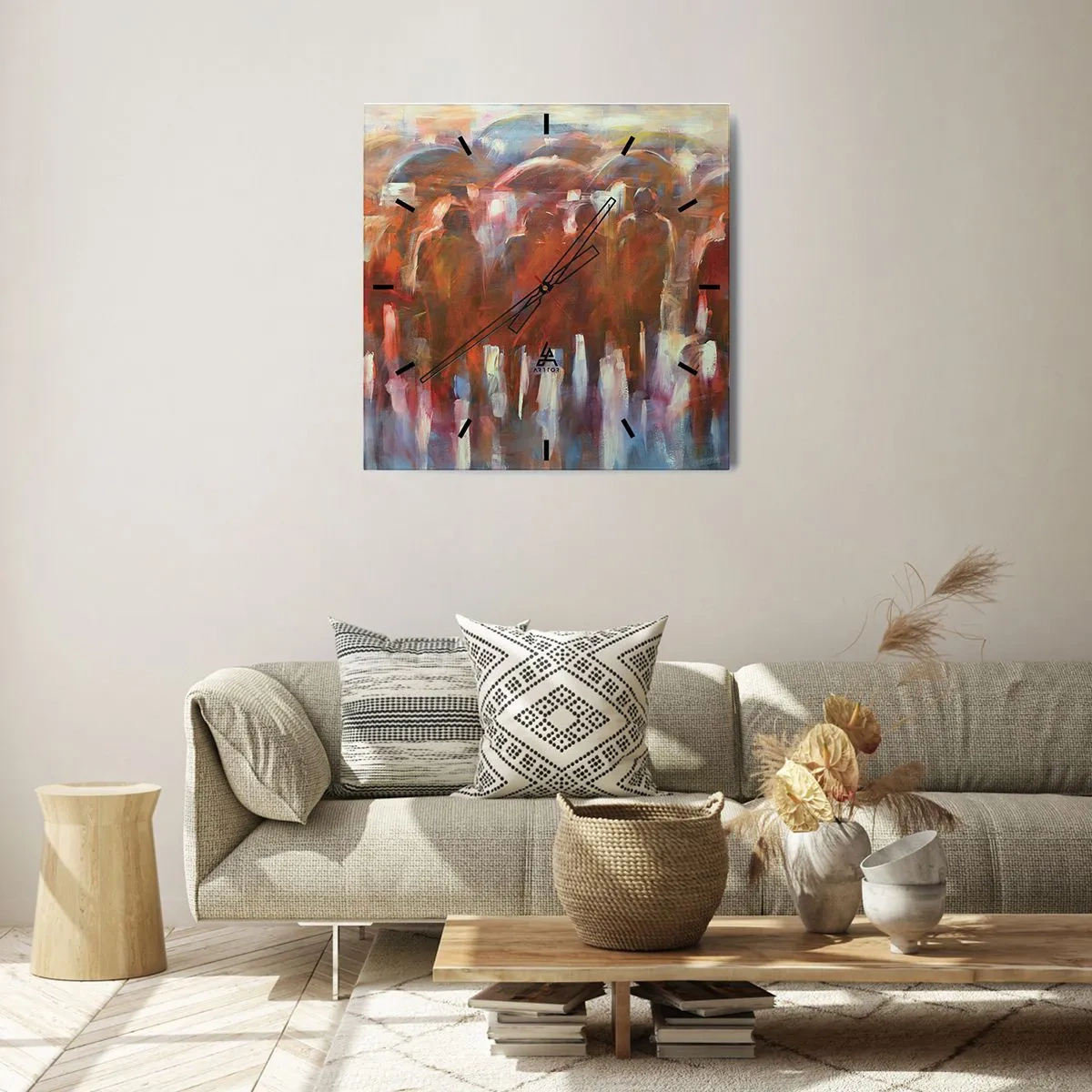 Falióra, Óra - Egyenlőek esőben és ködben - 30x30 cm