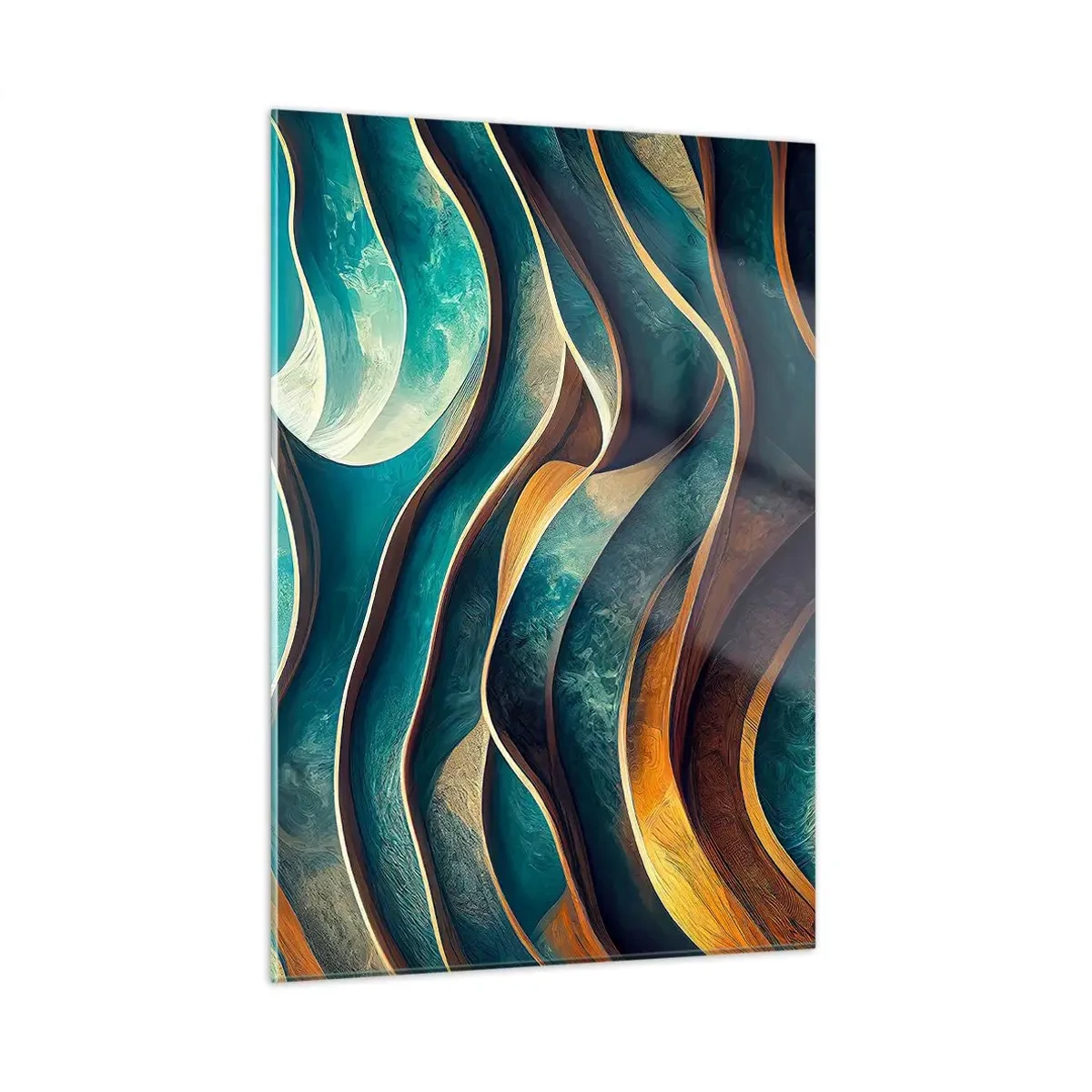 Üveg kép - Kék kanyarulatok - 50x70 cm