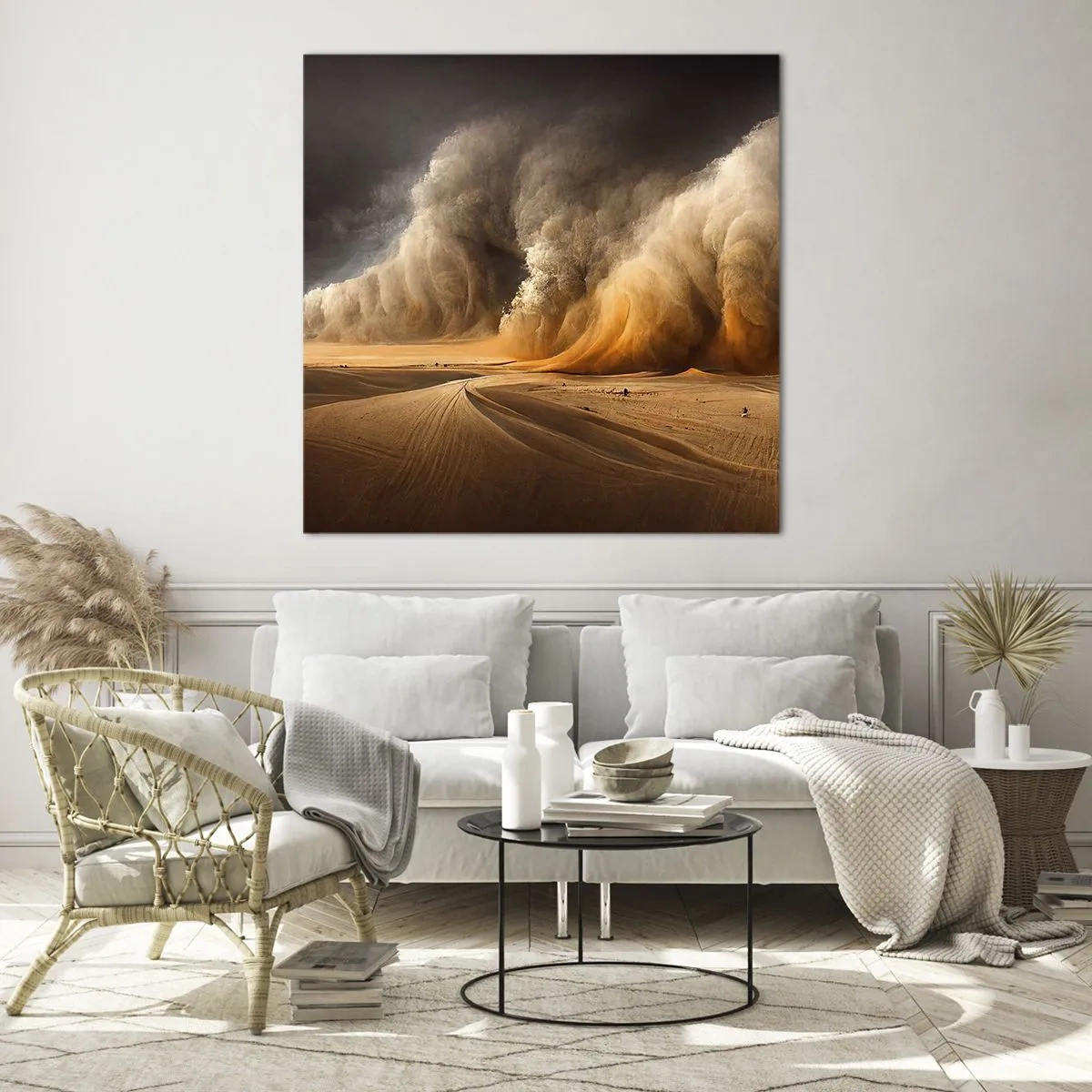 Üveg kép - A sivatag haragja - 40x40 cm
