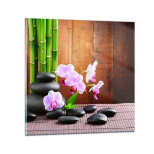 Üveg kép - Ismerd meg a kelet örömeit - 30x30 cm