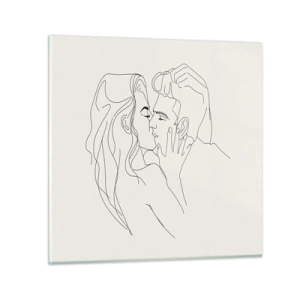 Üveg kép - Összegabalyodva az érzésben - 70x70 cm