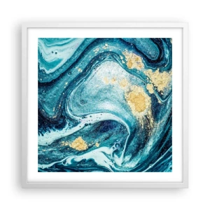 Poszter fekete keretben - Kék örvény - 50x50 cm