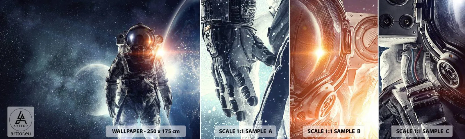 Fotótapéta Minta Standard Eco - Egy kozmikus kaland - Világegyetem, Űrhajós, Csillagok - 100x30 cm