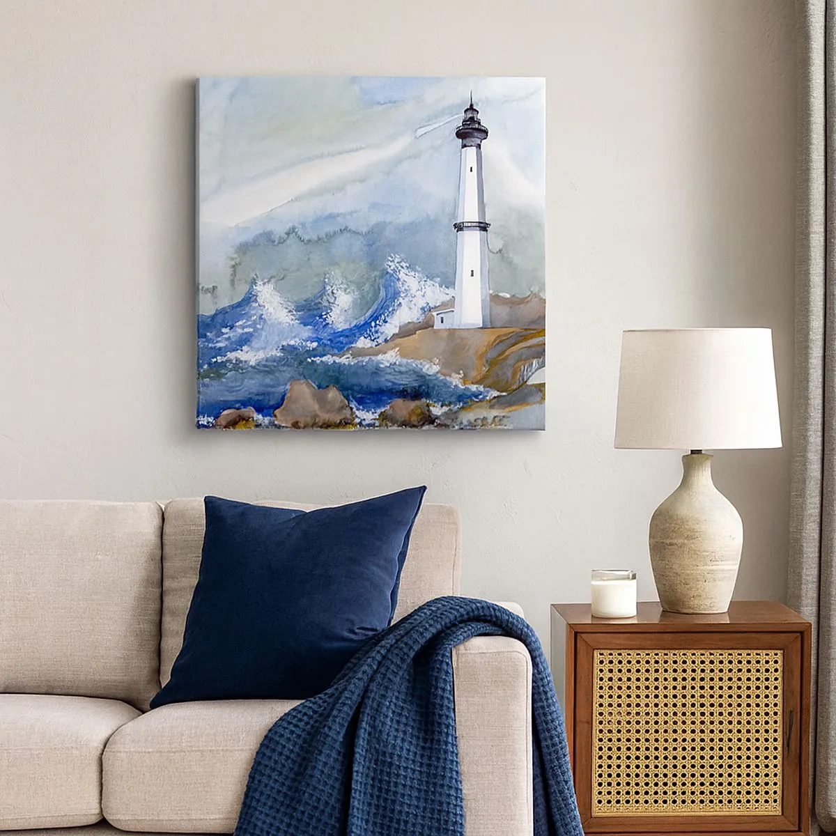 Vászonkép - A sötétséggel és a viharral szemben - 30x30 cm