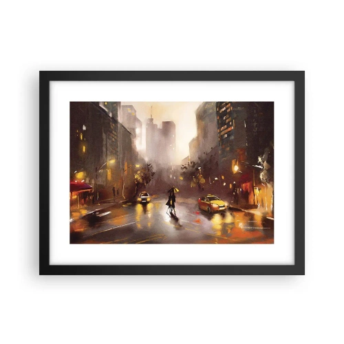 Poszter fehér keretben - New York fényében - 40x30 cm