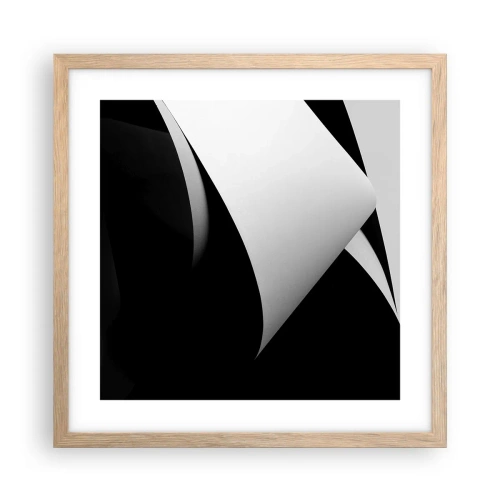 Poszter világos tölgy keretben - Fénysíkok az árnyék mélyéről - 40x40 cm