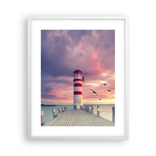 Poszter fekete keretben - Ideje a kikötőbe - 40x50 cm