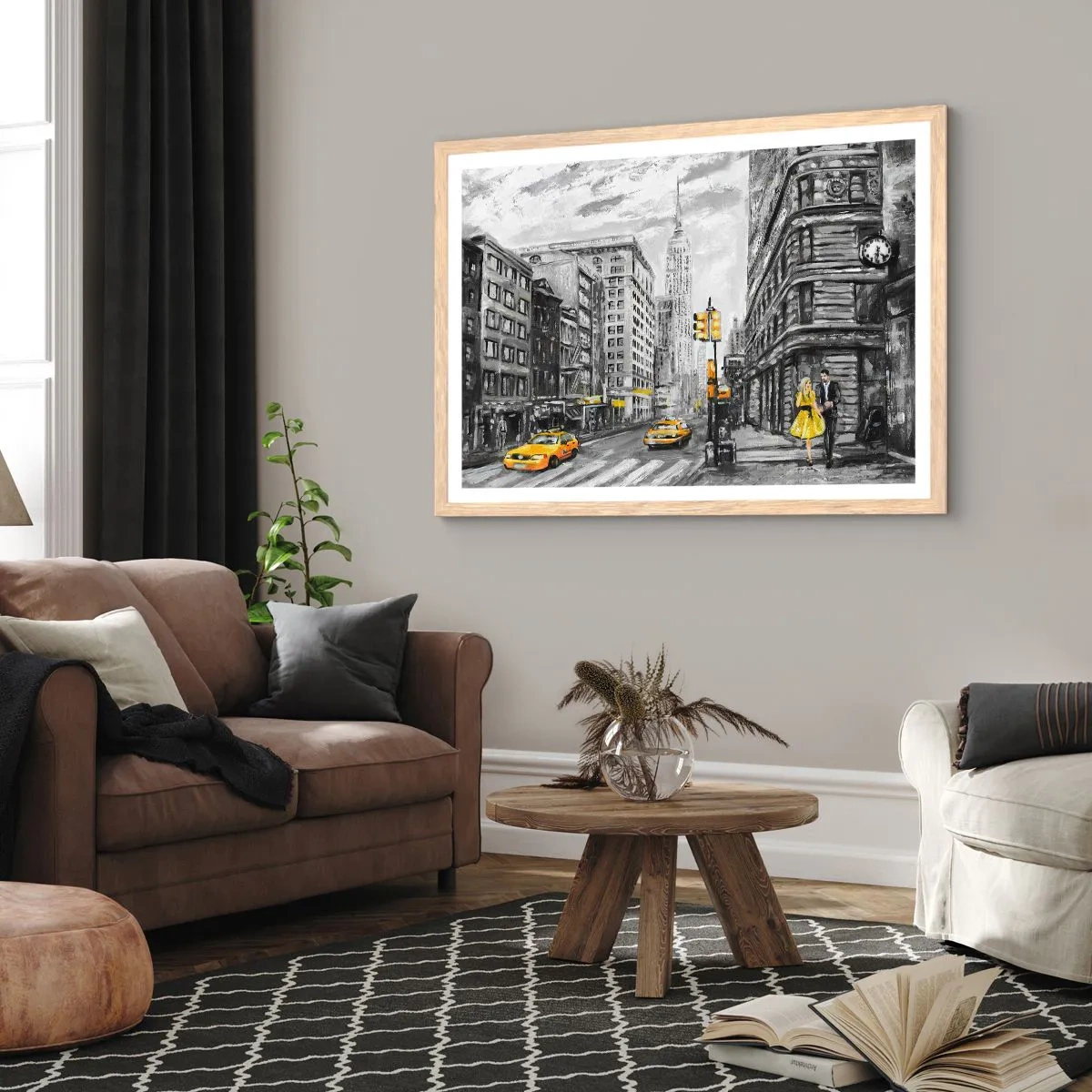 Poszter világos tölgy keretben - Egy New York-i történet - 40x30 cm