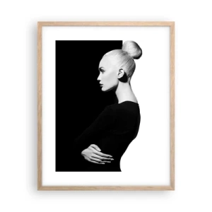 Poszter világos tölgy keretben - Egyszerűen egy nő - 40x50 cm