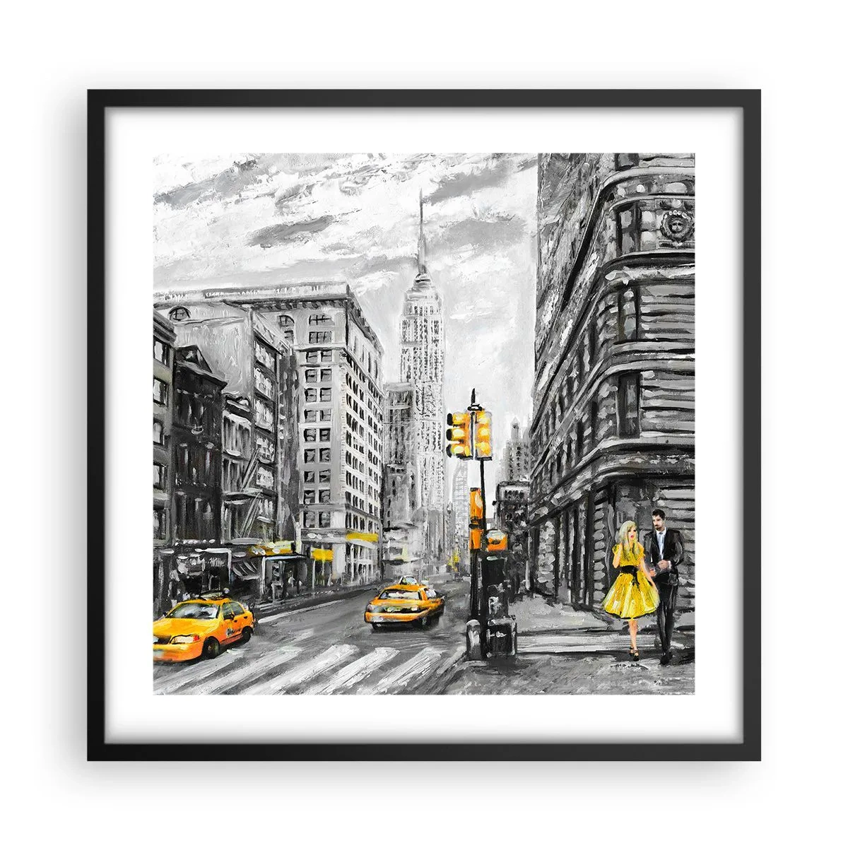 Poszter fehér keretben - Egy New York-i történet - 50x50 cm