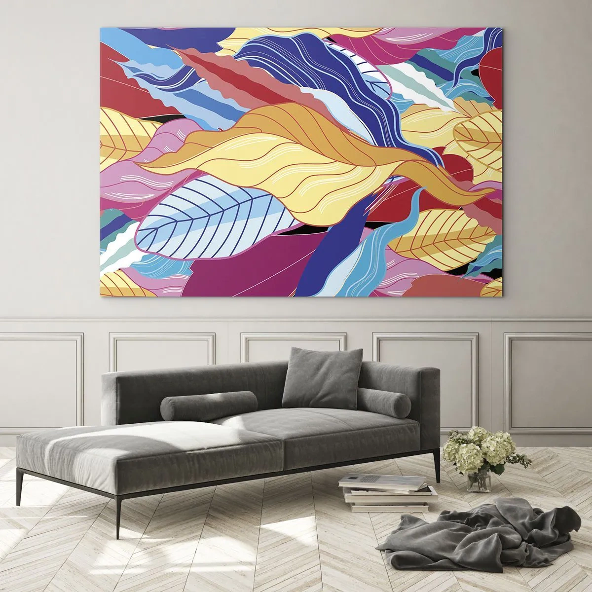 Üveg kép - Színes rendetlenség - 100x70 cm