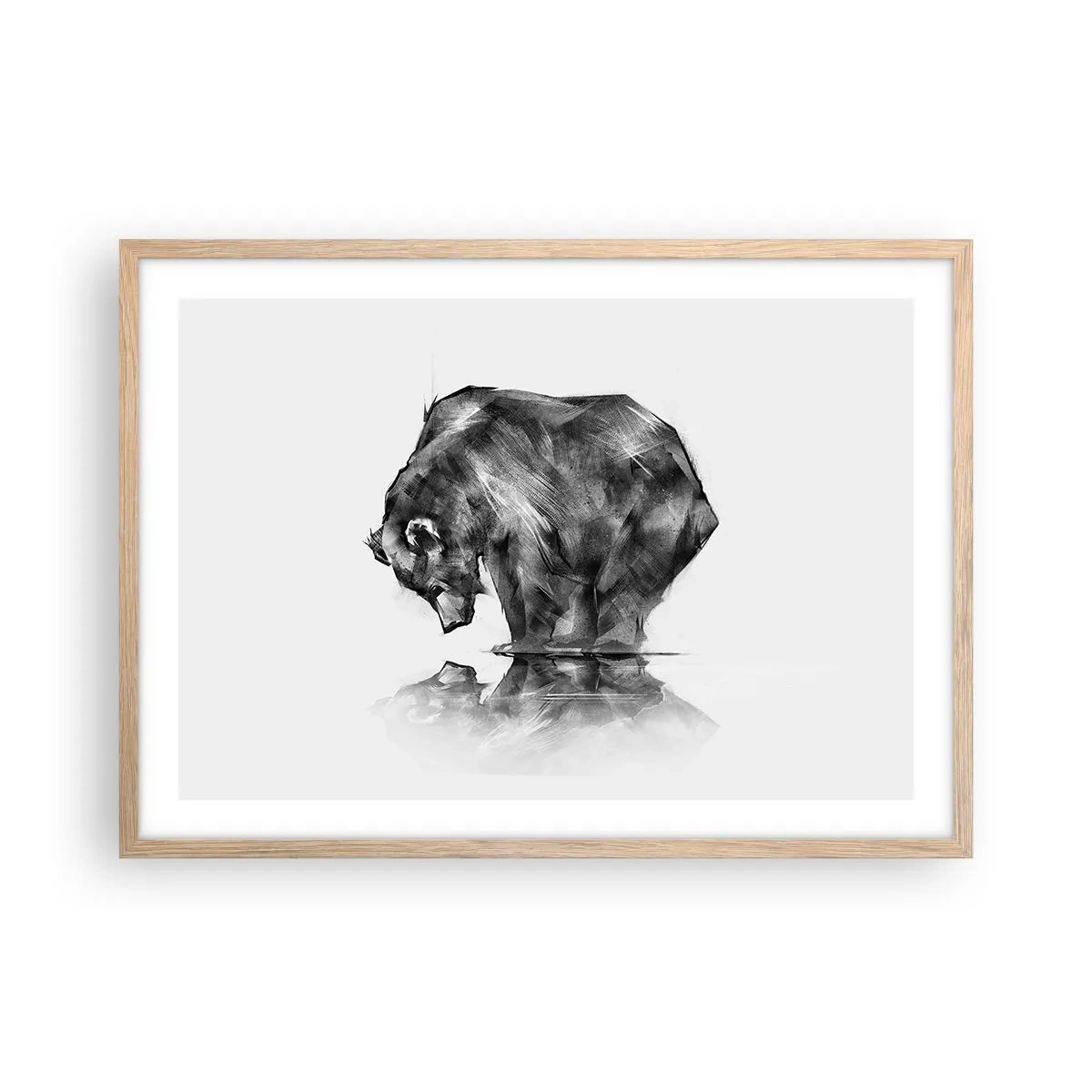 Poszter világos tölgy keretben - Jó látni rokont - 70x50 cm