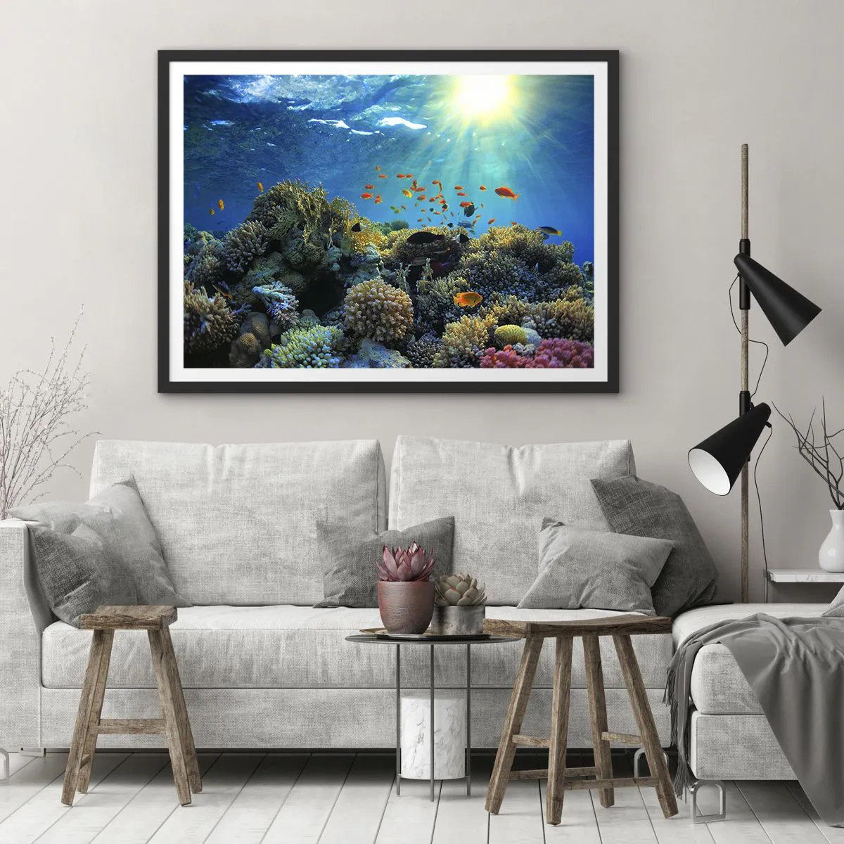 Poszter fehér keretben - Víz alatti kincsek - 70x50 cm