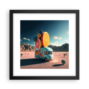 Poszter fehér keretben - A nyaralás íze - 30x30 cm