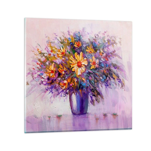 Üveg kép - Édes illata van, édesen néz ki - 30x30 cm