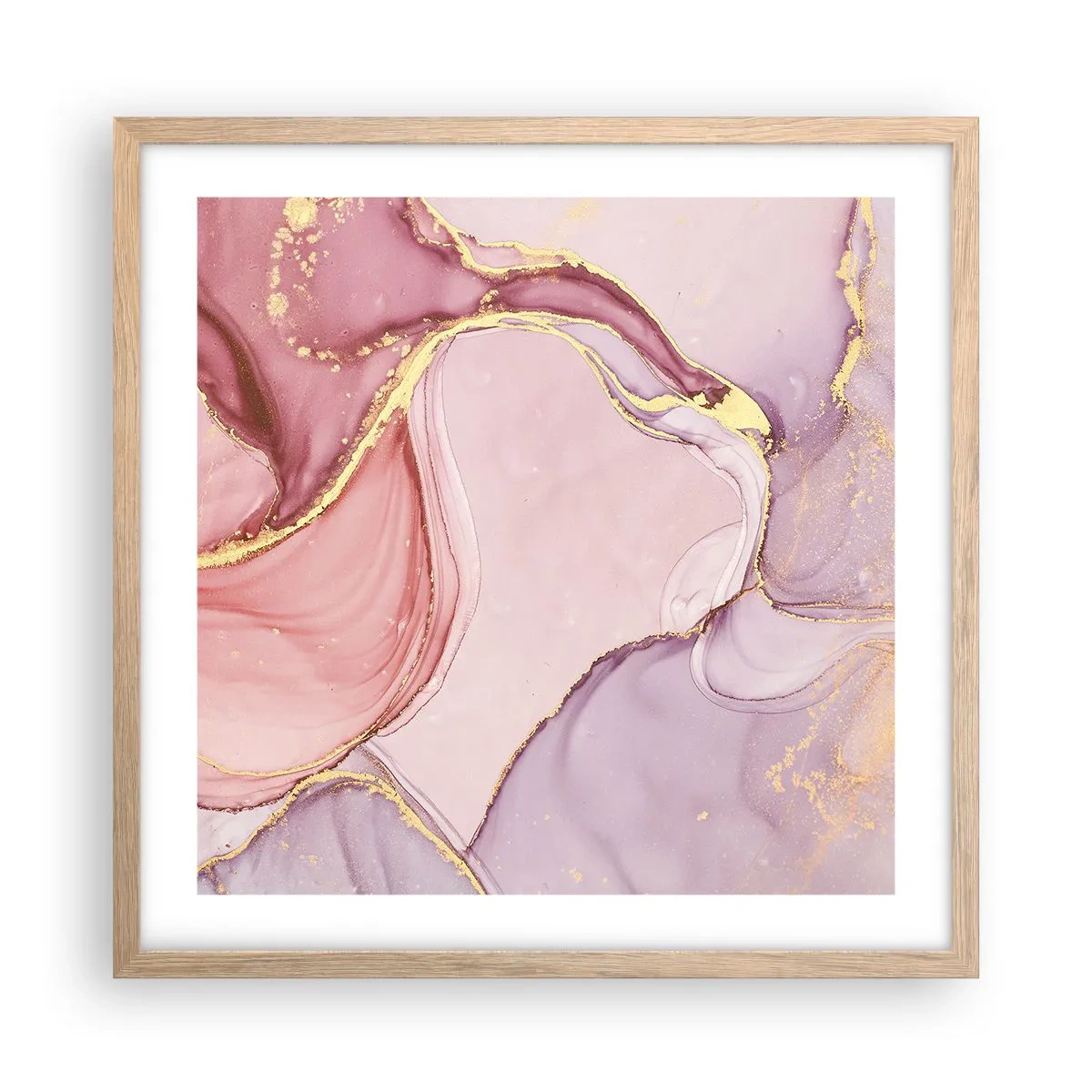 Poszter világos tölgy keretben - A színek simogatása - 50x50 cm