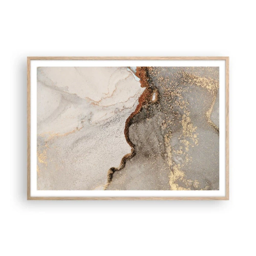 Poszter világos tölgy keretben - A színek határán - 100x70 cm