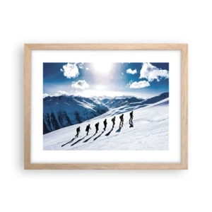 Poszter világos tölgy keretben - A hódítók csapata - 40x30 cm