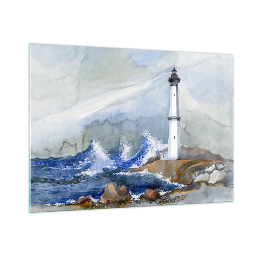 Üveg kép - A sötétséggel és a viharral szemben - 100x70 cm