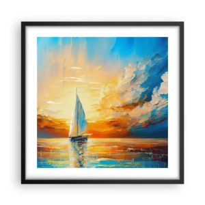Poszter fehér keretben - Aranyban vitorlázva - 50x50 cm
