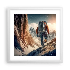 Poszter fekete keretben - Magányos harcos - 40x40 cm