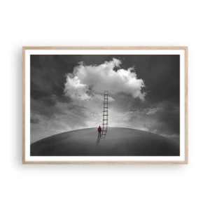 Poszter világos tölgy keretben - Minden lehetséges - 100x70 cm