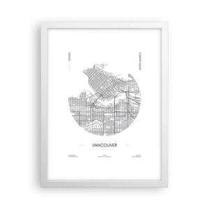 Poszter fekete keretben - Vacouver anatómiája - 30x40 cm
