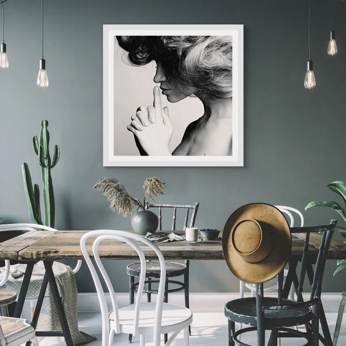 Poszter fekete keretben - Magára hallgatva - 30x30 cm