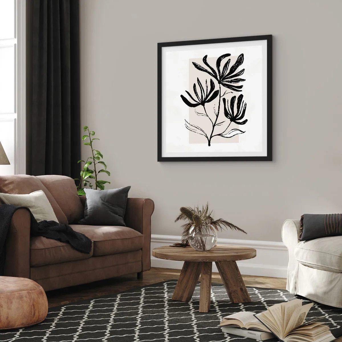 Poszter fehér keretben - Vázlat egy herbáriumhoz - 60x60 cm