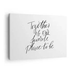 Vászonkép - Elegáns stílusú tipográfiai felirat fehér alapon - 70x50cm - Te is érzed? - Modern fali dekoráció nappalihoz és hálószobához ARTTOR