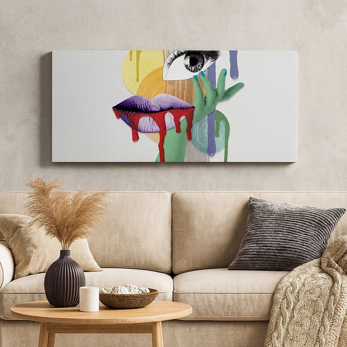 Vászonkép - Dekonstruált portré - 30x30 cm