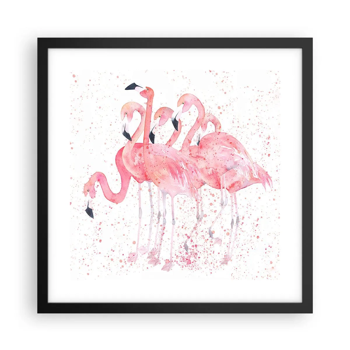 Poszter fehér keretben - Rózsaszín együttes - 40x40 cm
