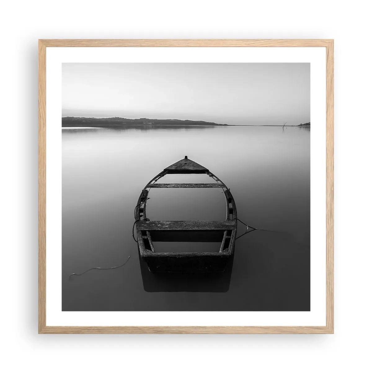 Poszter világos tölgy keretben - Vágyódás és melankólia - 60x60 cm