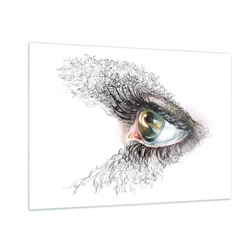 Üveg kép - Nézz egyenesen a lélekbe - 100x70 cm