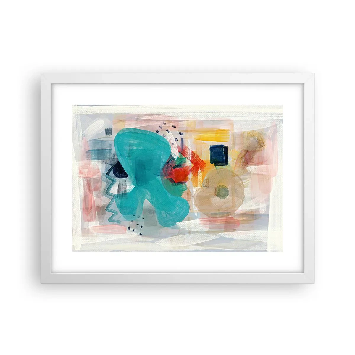 Poszter fekete keretben - Színes játék - 40x30 cm