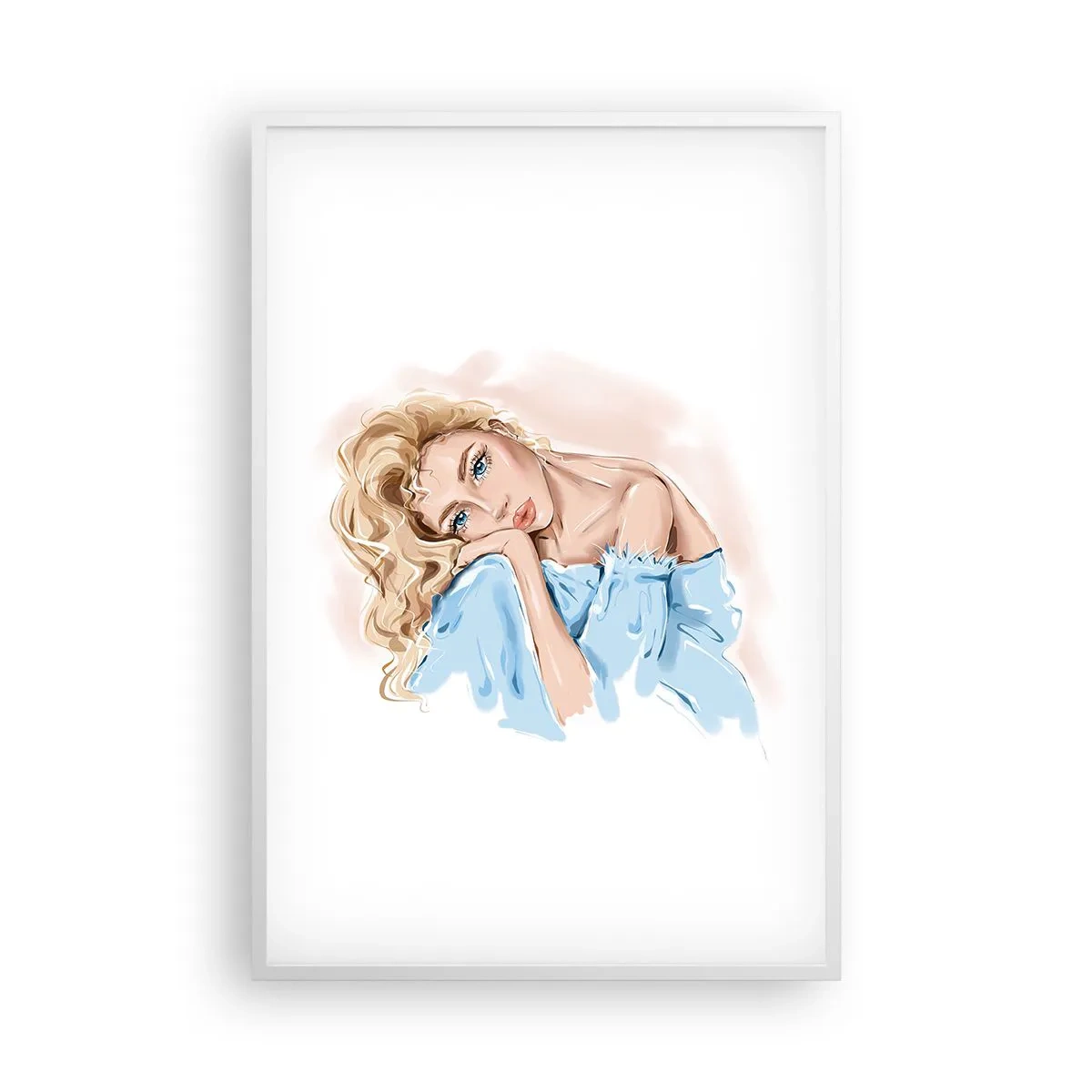 Poszter fekete keretben - Álmodozó a kékben - 61x91 cm