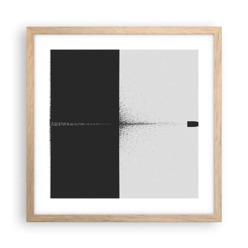 Poszter világos tölgy keretben - Egyenesen a cél felé - 40x40 cm