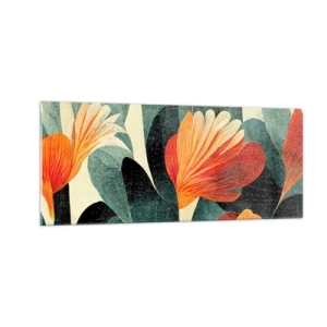 Üveg kép - A trópusok forrósága és a zöldellő hűvösség - 100x40 cm