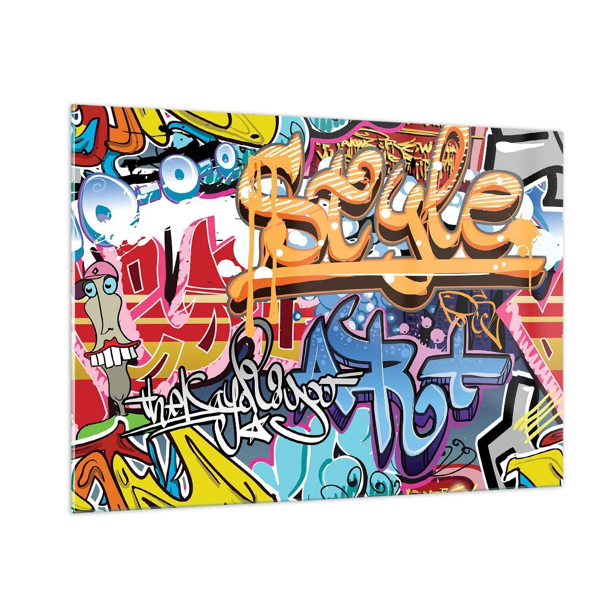 Üveg kép - Falfestmények, falfestmények, falfestmények... - 100x70 cm