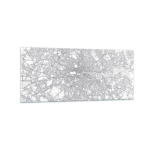 Üveg kép - A londoni labirintus térképe - 120x50 cm
