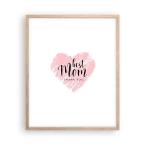 Poszter világos tölgy keretben - Mindig a megfelelő pillanat - 40x50 cm