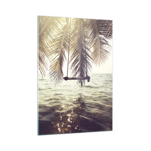 Üveg kép - Tetszés szerint hintázhat a felhők között - 50x70 cm