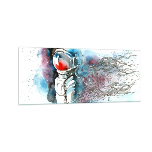 Üveg kép - Egy az egyben az űrrel - 100x40 cm