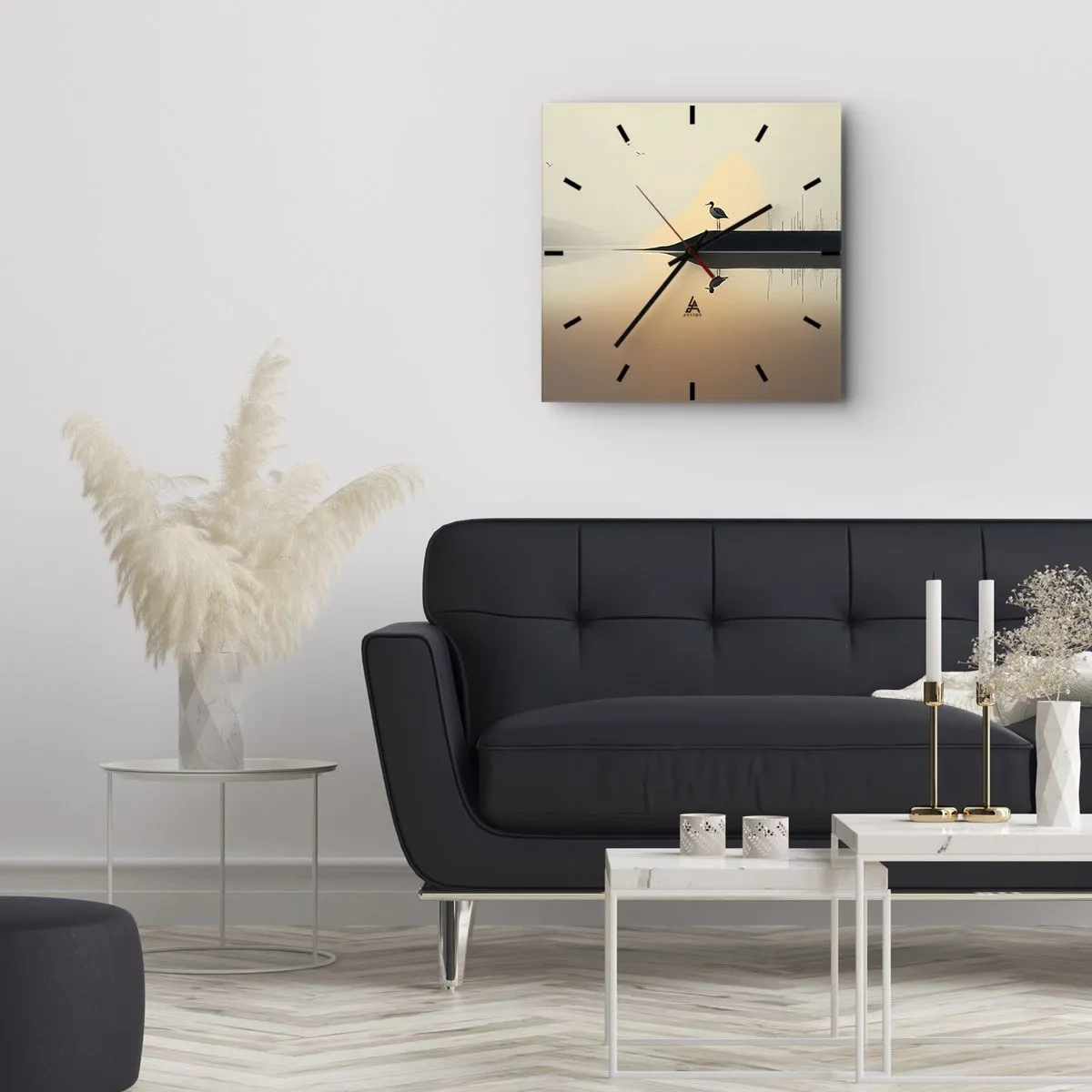 Falióra, Óra - Ember a tavon - 40x40 cm