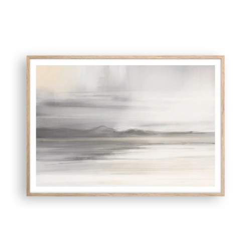 Poszter világos tölgy keretben - Gondolkodó távolság - 100x70 cm