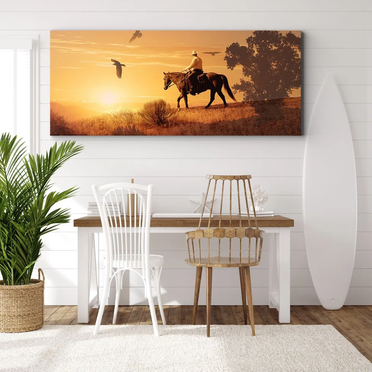 Vászonkép - Egyedül a prérin keresztül - 120x50 cm