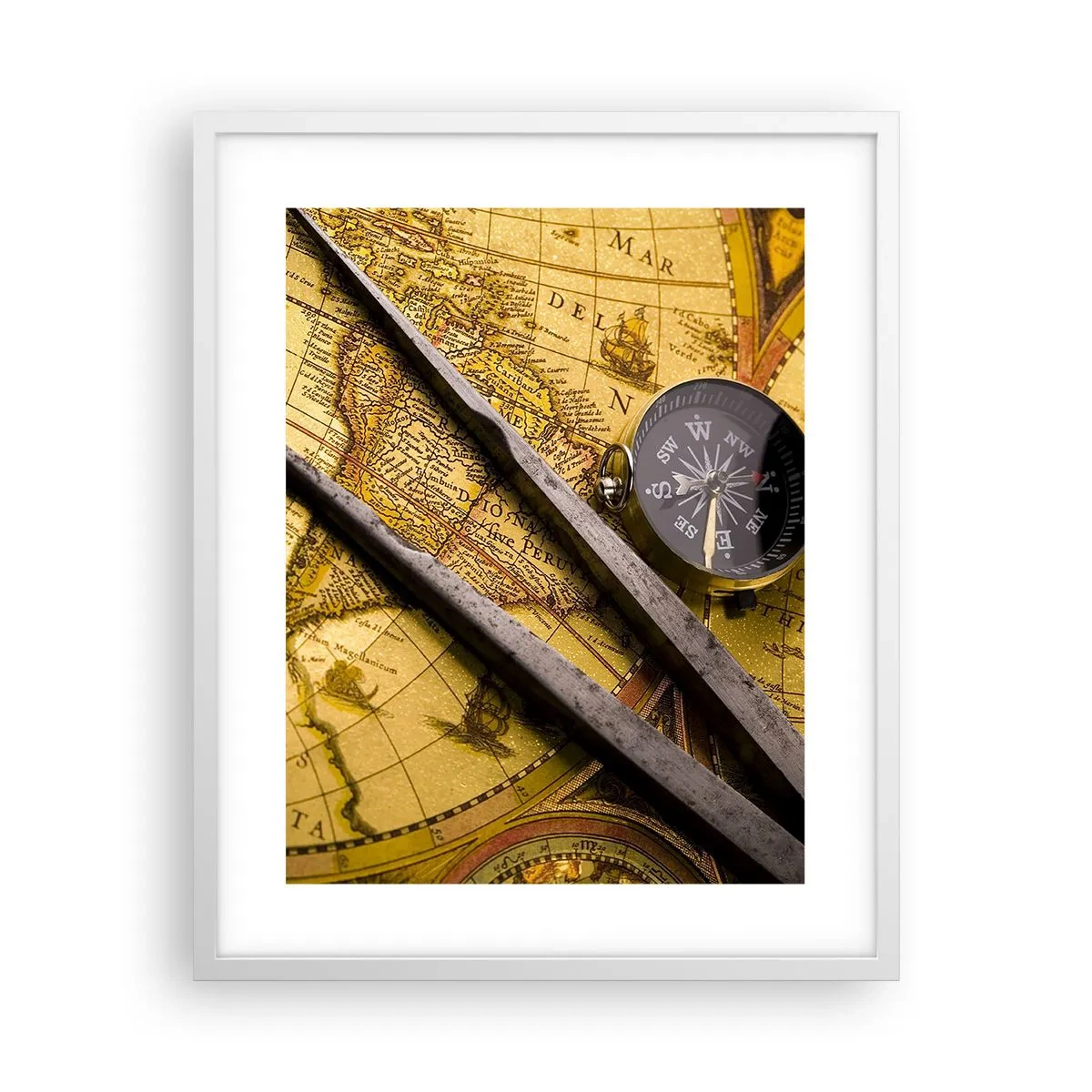 Poszter fekete keretben - Hol vannak ezek a kincsek? - 40x50 cm