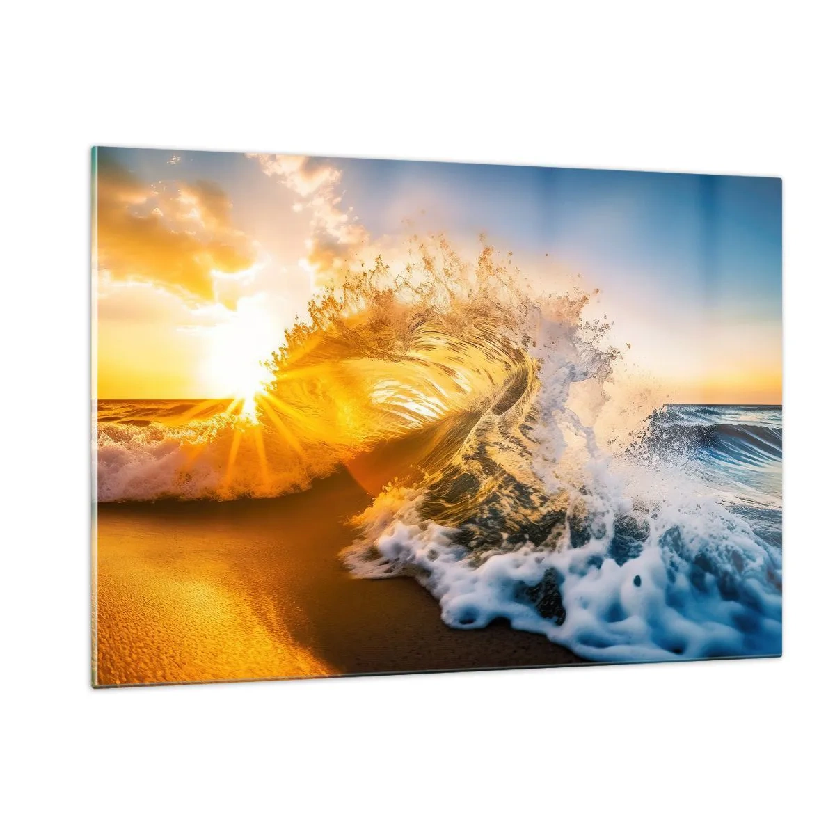 Üveg kép - Játék a homokban - 120x80 cm